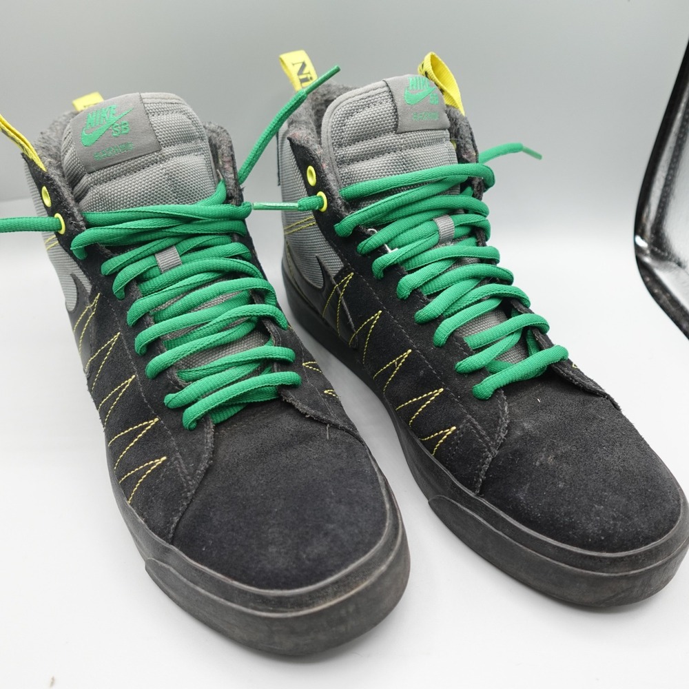 Nike SB Blazer Mid Premium Acclimate Pack Men 9.5 Black Grey Green DC8903-001